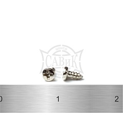 ШУРУПЫ DIN7981 ПОЛУСФЕРИЧЕСКИЕ С ОСТРЫМ КОНЦОМ А2 МИКРО